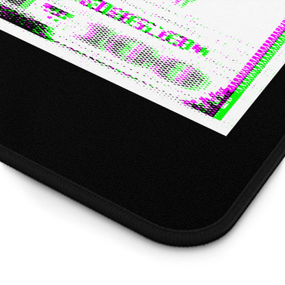 100 Dollars Bill - Green/Magenta Glitch - Desk Mat