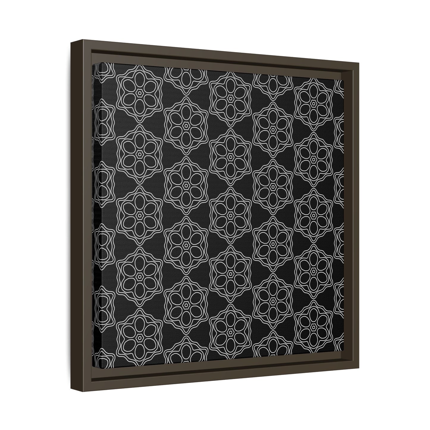 Geometric Sacred Flower - Framed Canvas
