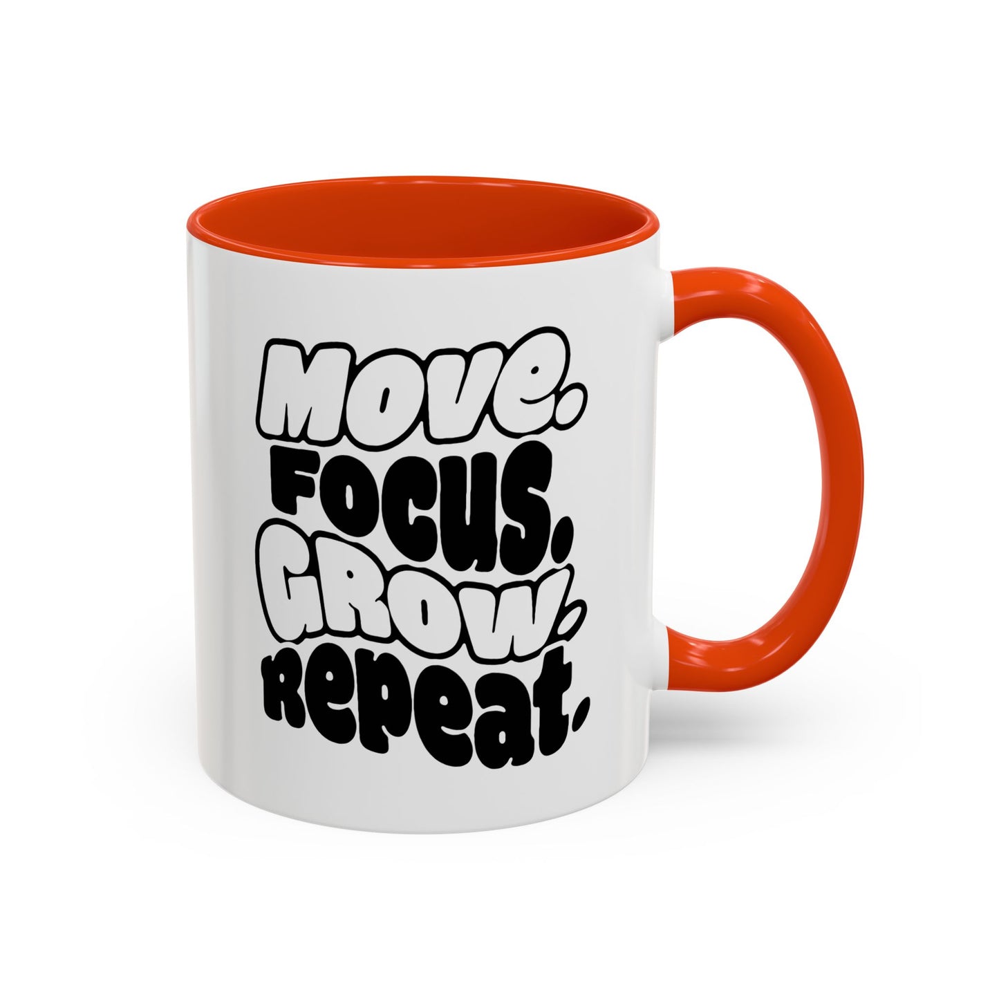 Move. Focus. Grow. Repeat. - Colorful Mug