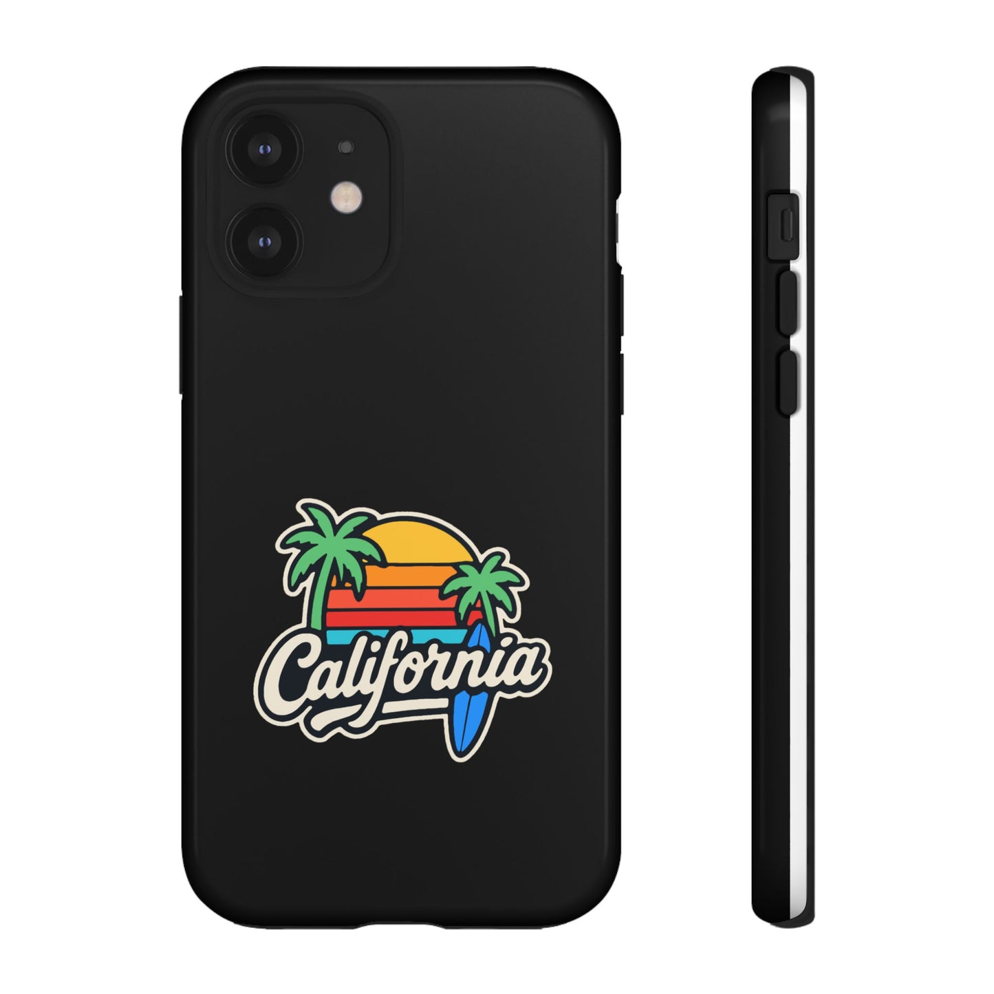 California Sunset Phone Case, Tropical Cell Phone Cover, Beach Lover Gift, Summer Vibes Accessory, Surfing Decor, Personalized Case