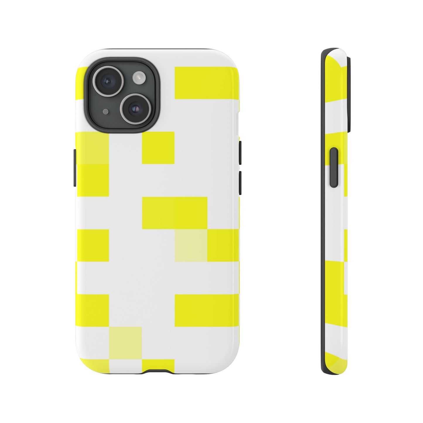 Yellow Pixel Grid -  Phone Case