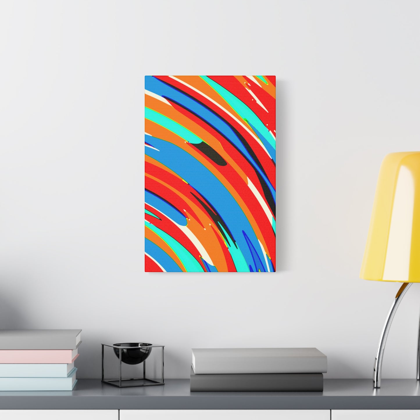Abstract Rainbow Swirl Arc - Canvas