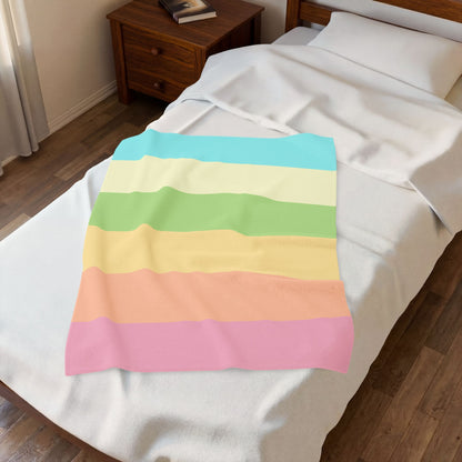 Pastel Stripes - Plush Blanket