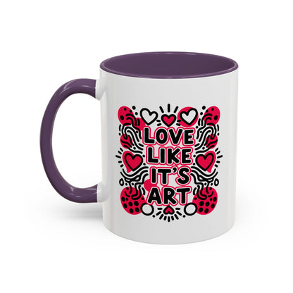 Love Like It’s Art - Color Accent Mug