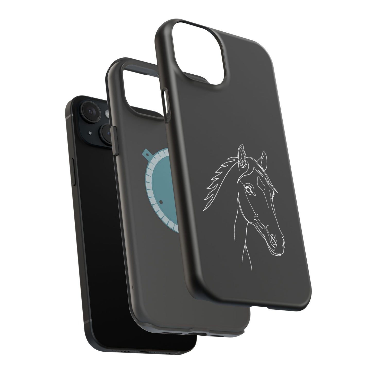 Horse Portrait Sketch - Magnetic Phone Case