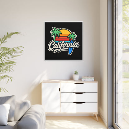 California Surf Vibes - Framed Canvas