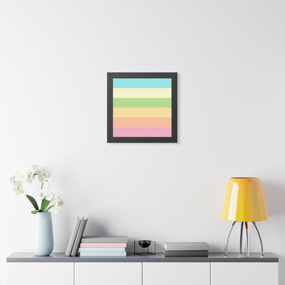 Pastel Stripes - Framed Poster
