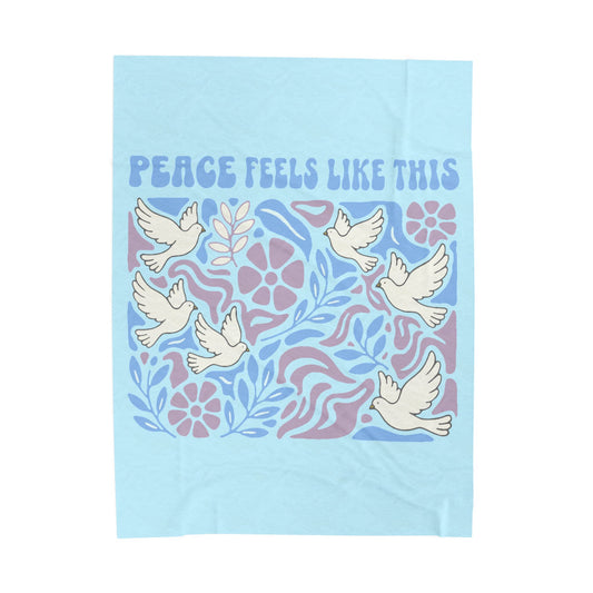 Peace Feels Like This - Plush Blanket