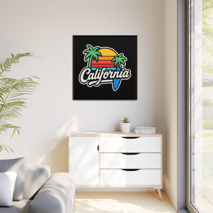 California Surf Vibes - Framed Canvas