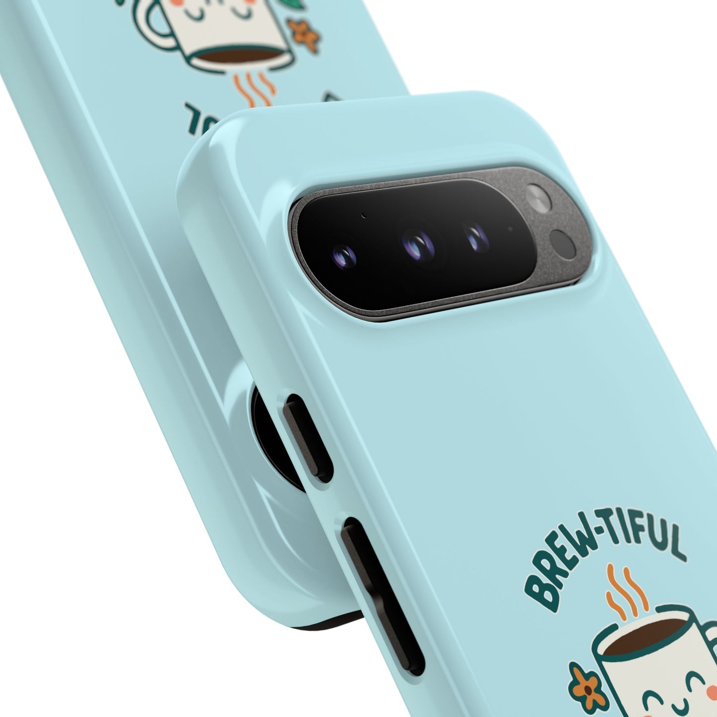 Brew-tiful Mornings Tough Phone Case, Cute Coffee Cases, Gift for Coffee Lovers, Bright & Cheerful Phone Accessories