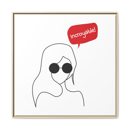 Incroyable Chic Girl - Framed Canvas