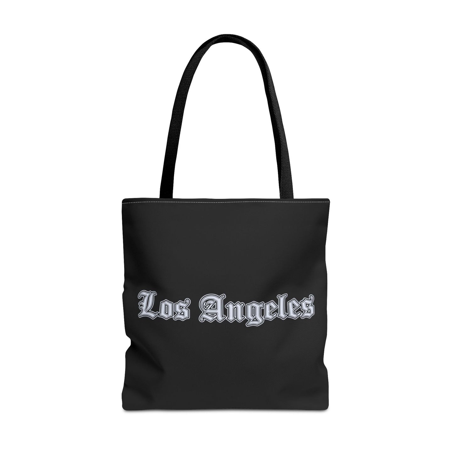 Los Angeles Gothic Tote Bag, Urban Tote, City Lover Bag, Gift for Angelenos, Travel Tote, Fashionable Shopper - Silver Edition