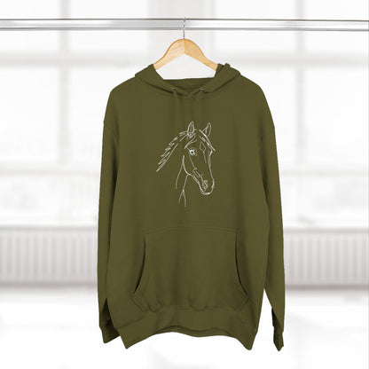 Horse Portrait Sketch - Hoodie