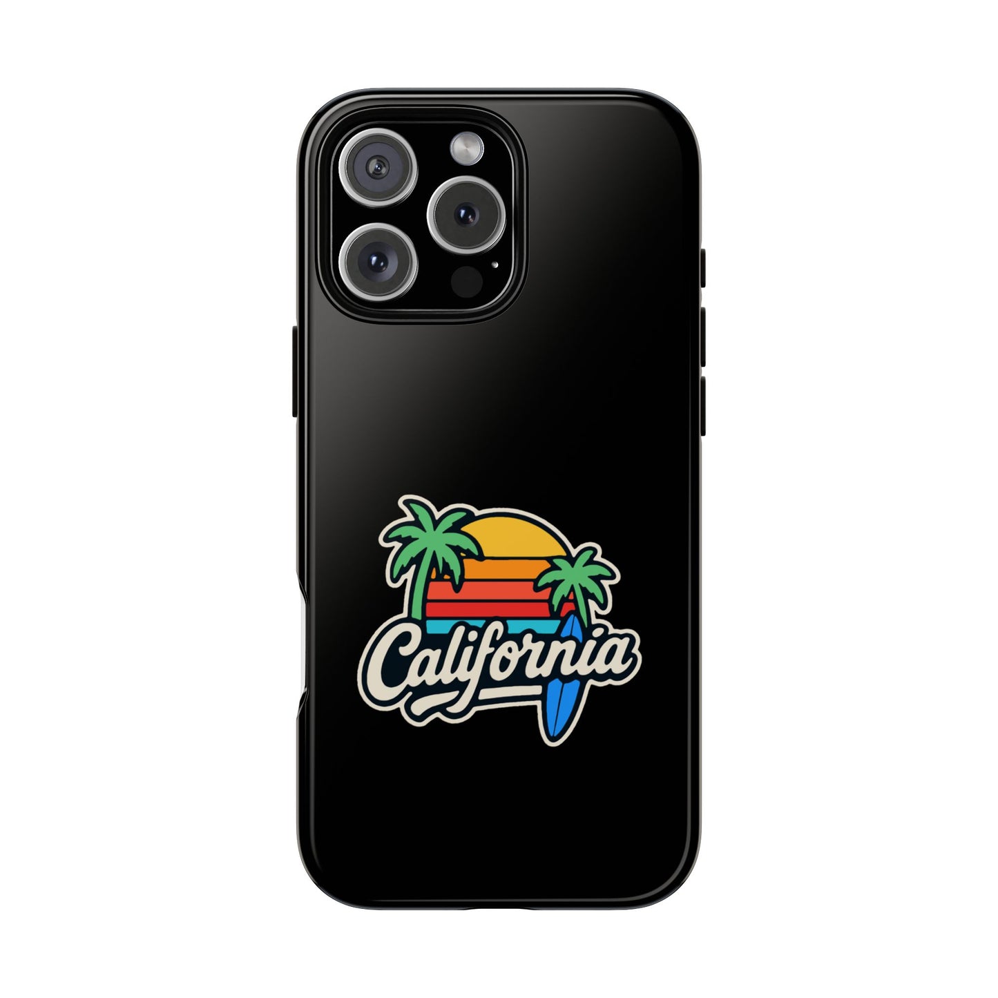 California Sunset Phone Case, Tropical Cell Phone Cover, Beach Lover Gift, Summer Vibes Accessory, Surfing Decor, Personalized Case