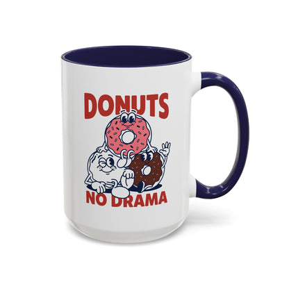 Donuts No Drama - Color Accent Mug