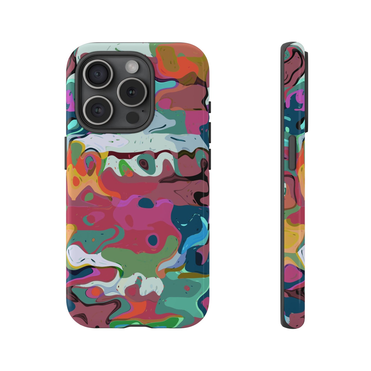 Colorful Abstract Marble - Phone Case