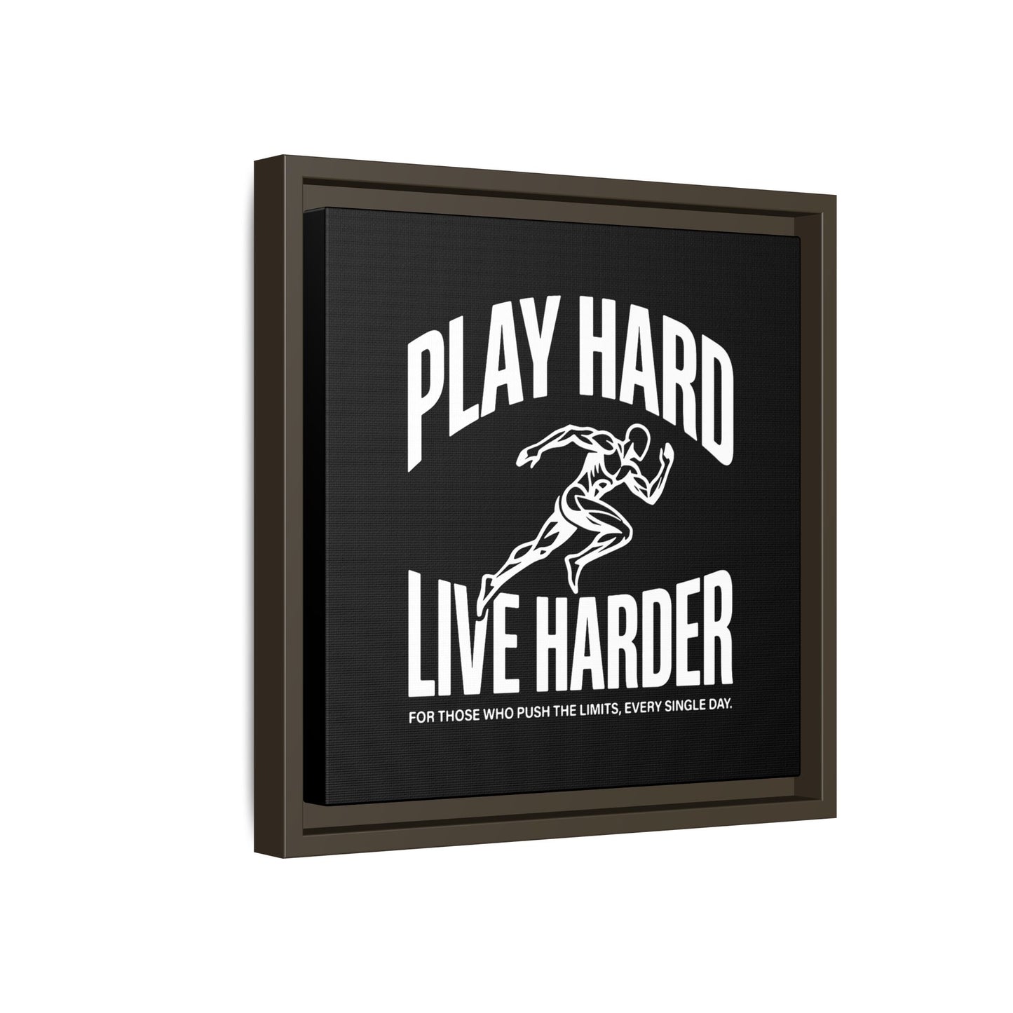 Play Hard / Live Harder - Framed Canvas