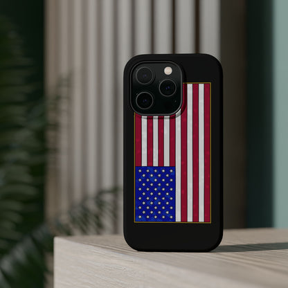 New Glory American Flag (Gold Edge Edition) - Magnetic Phone Case