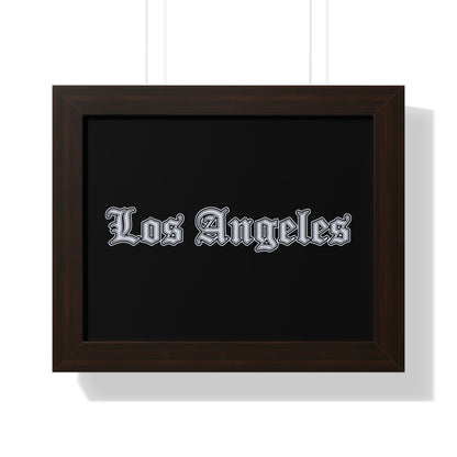 Los Angeles Framed Horizontal Poster, Wall Art, Home Decor, Gift for LA Lovers, Modern Wall Art, Interior Decoration - Silver Edition