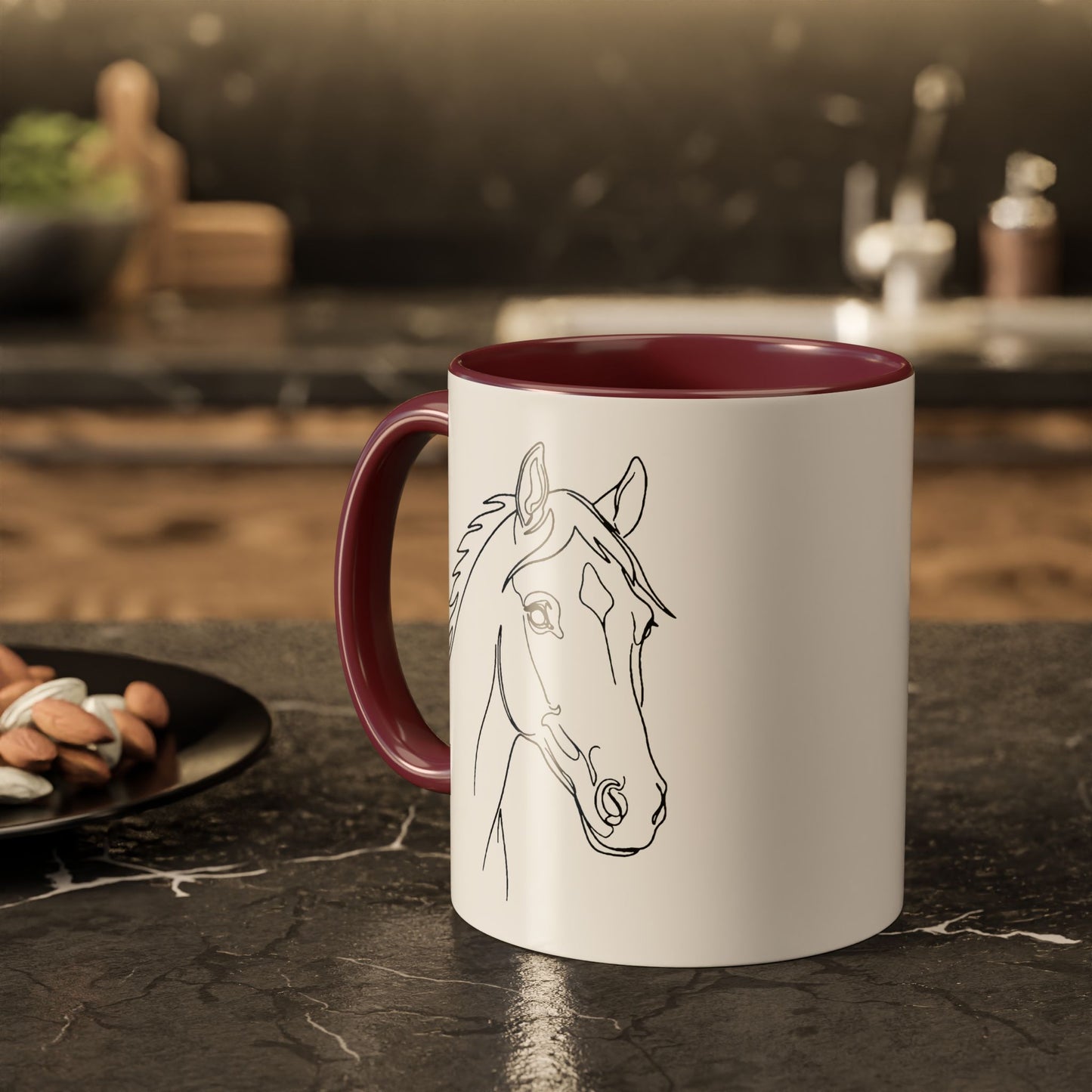Horse Portrait Sketch - Colorful Mug