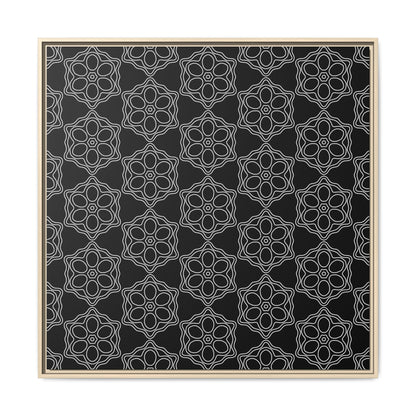 Geometric Sacred Flower - Framed Canvas