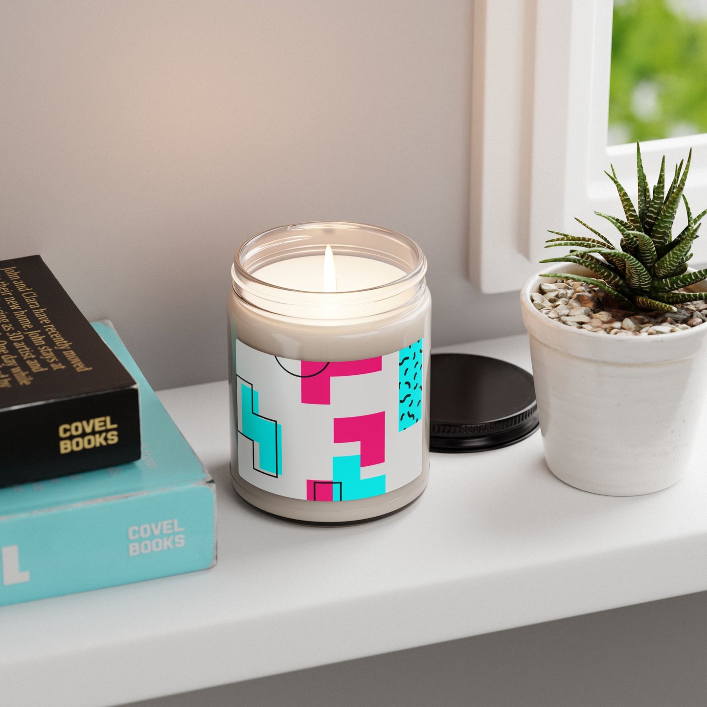 Retro Geometric Vibes - Scented Candle
