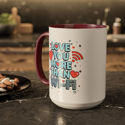 Love You More Than Wi‑Fi - Colorful Mug