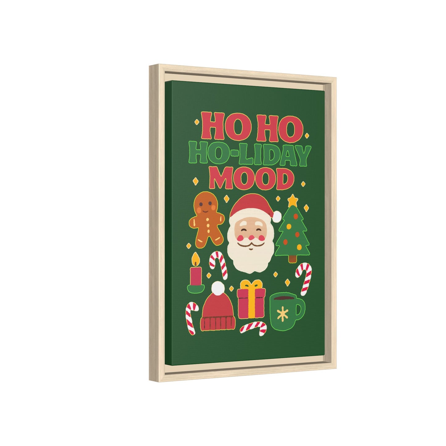 Ho Ho Ho-liday Mood - Framed Canvas