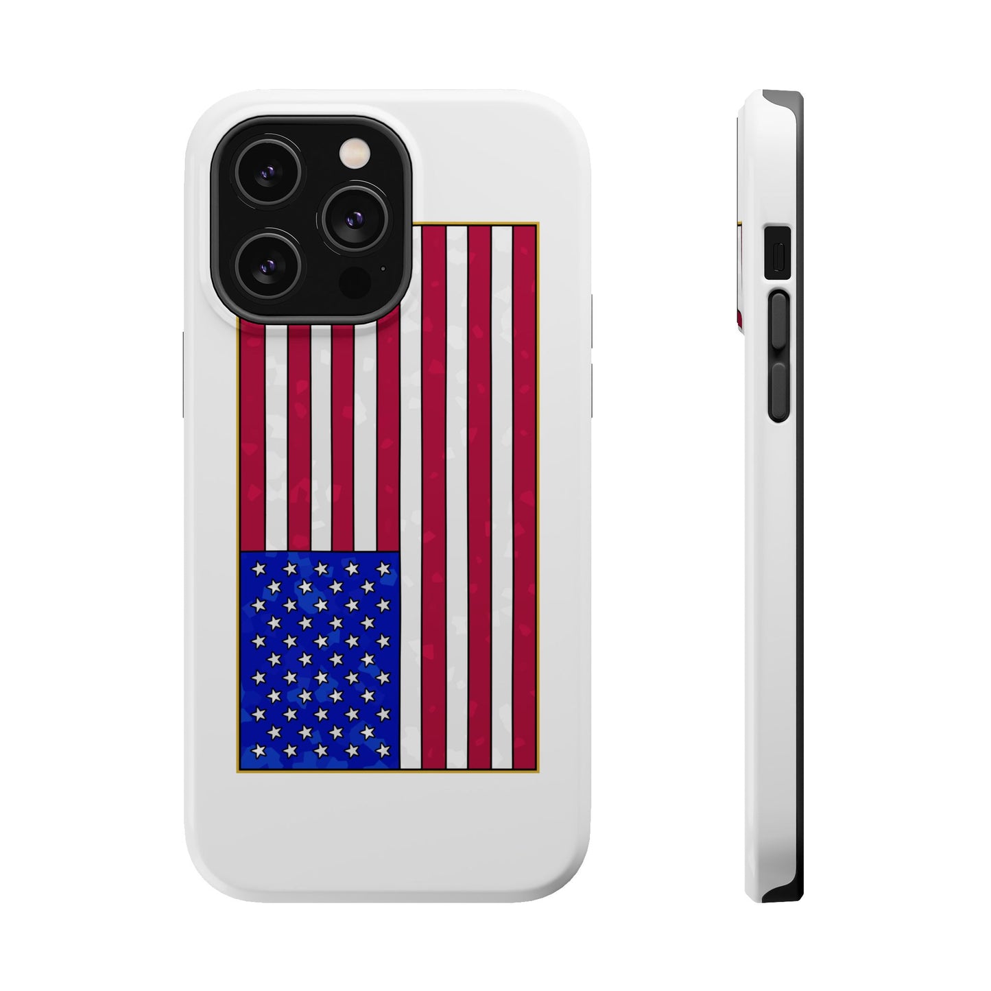 New Glory American Flag (Gold Edge Edition) - Magnetic Phone Case