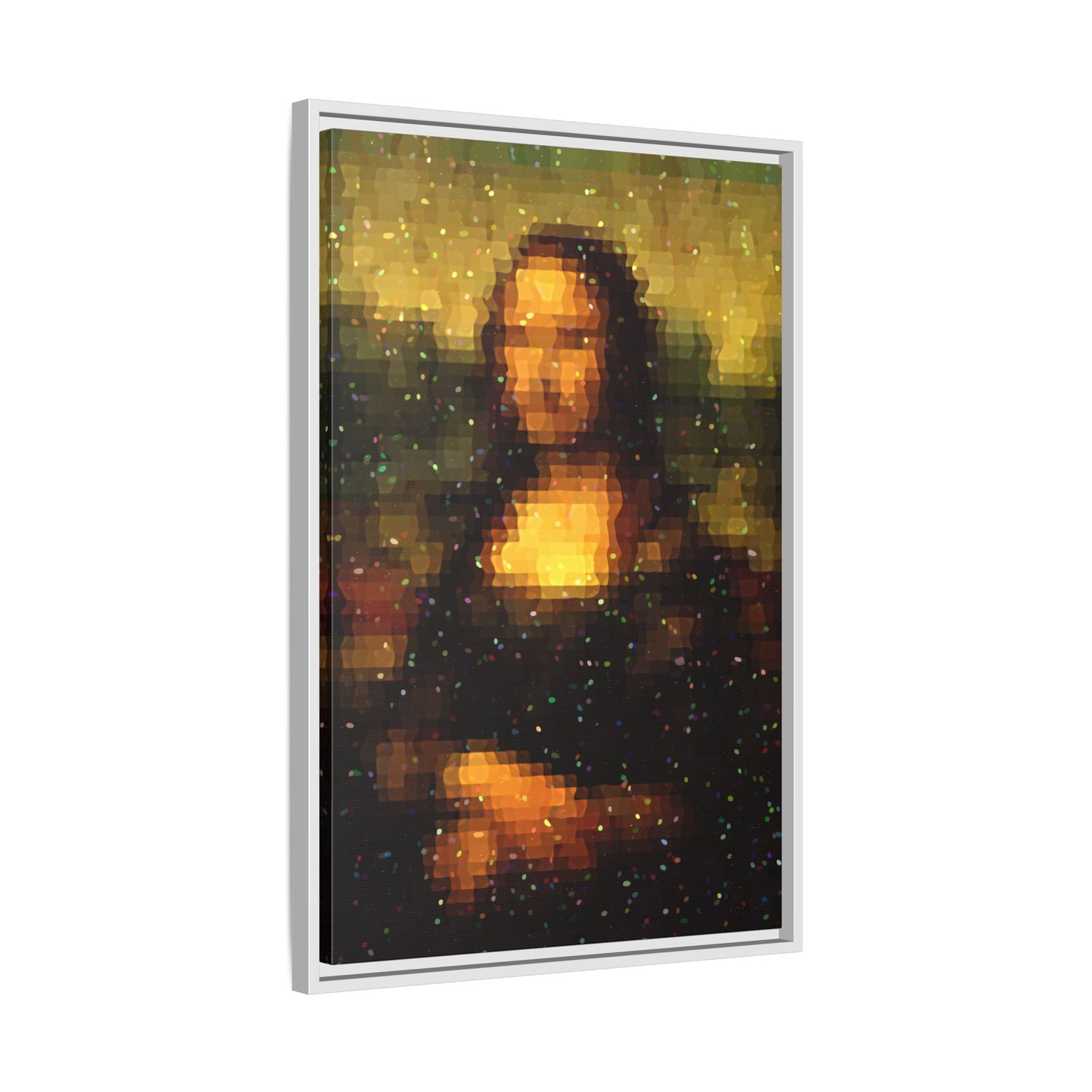 Pixel Muse — Silent Smile - Framed Canvas