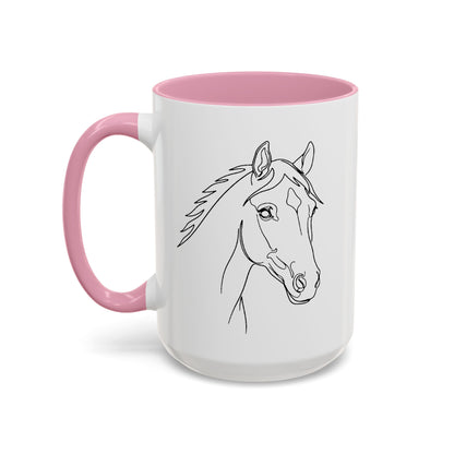 Horse Portrait Sketch - Colorful Mug