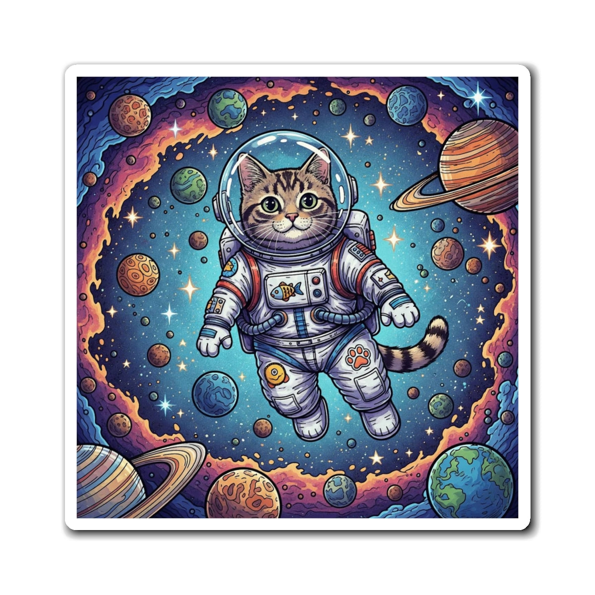 Astronaut Cat - Magnet