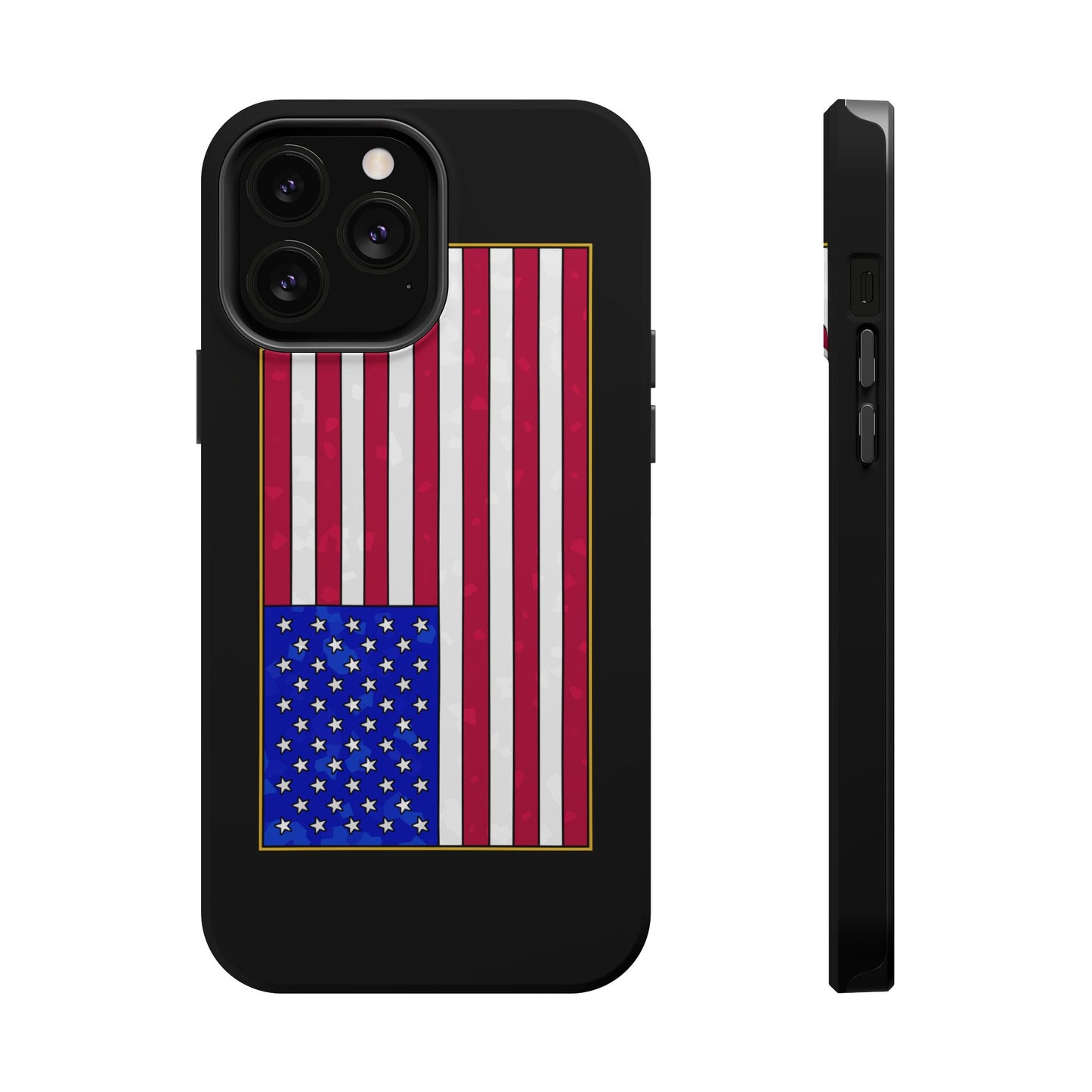 New Glory American Flag (Gold Edge Edition) - Magnetic Phone Case