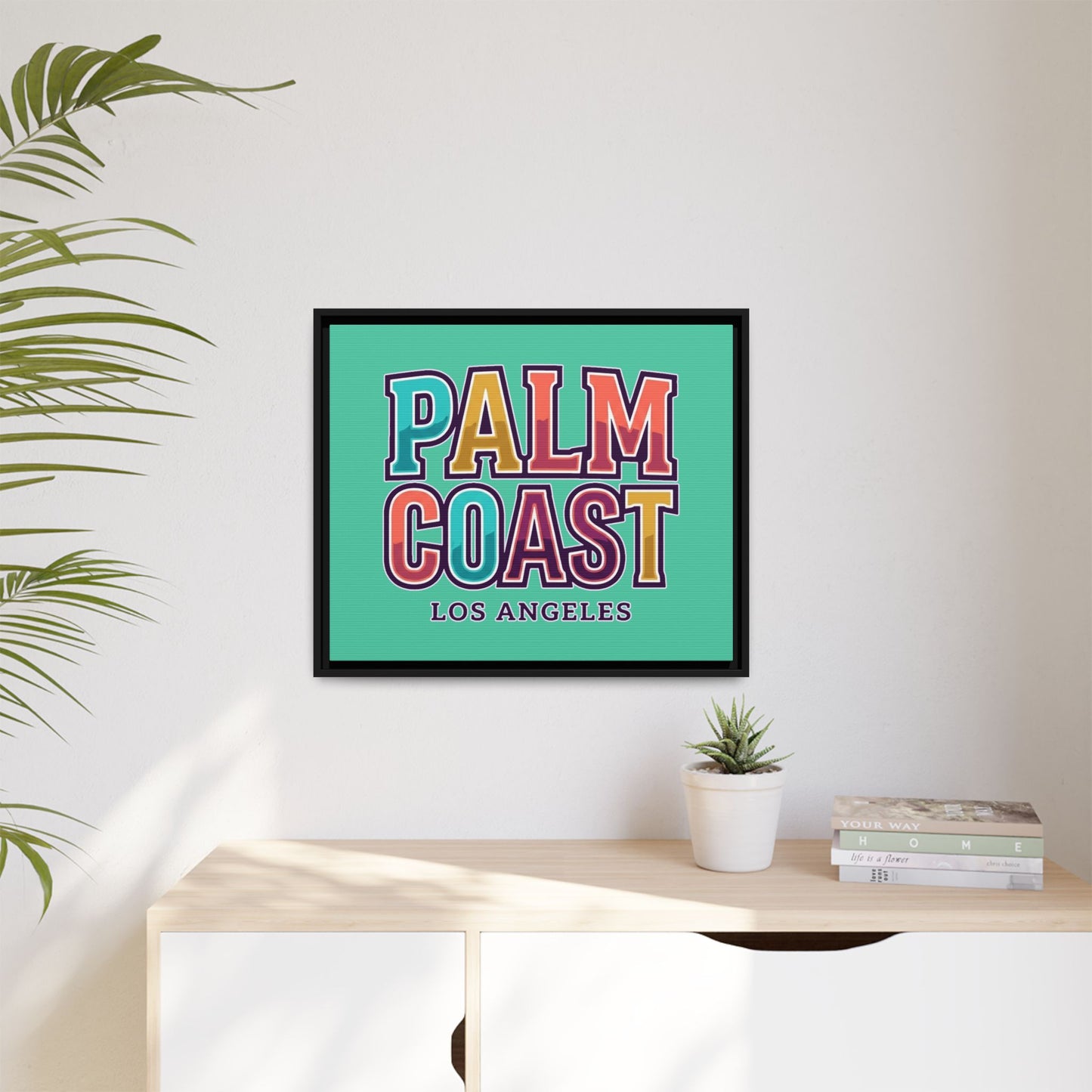Palm Coast - Los Angeles - Framed Canvas