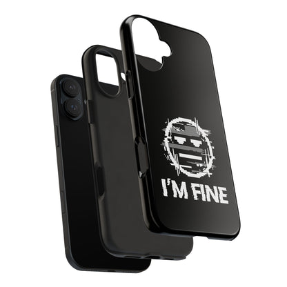 I’m Fine Glitched Smiley - Phone Case
