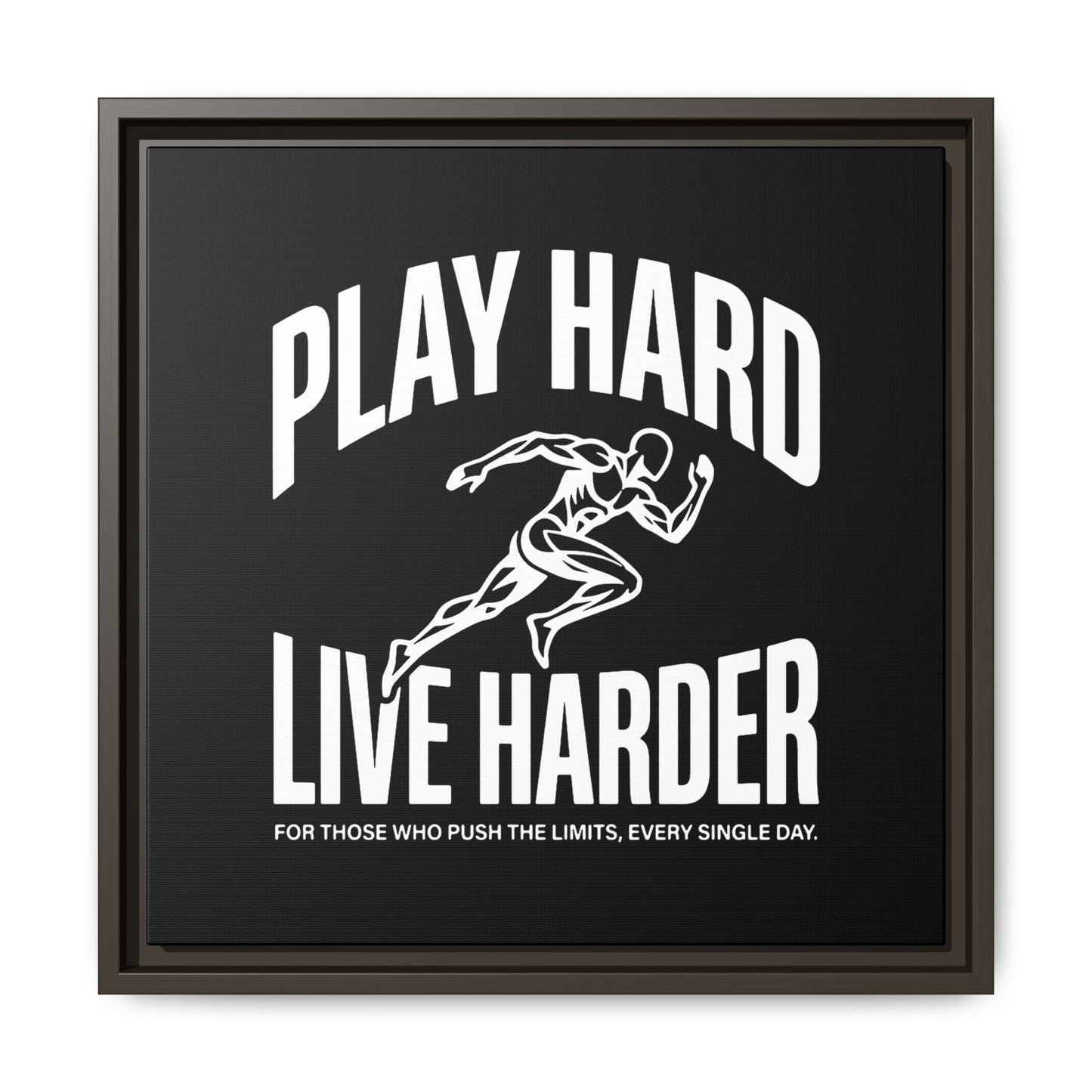 Play Hard / Live Harder - Framed Canvas