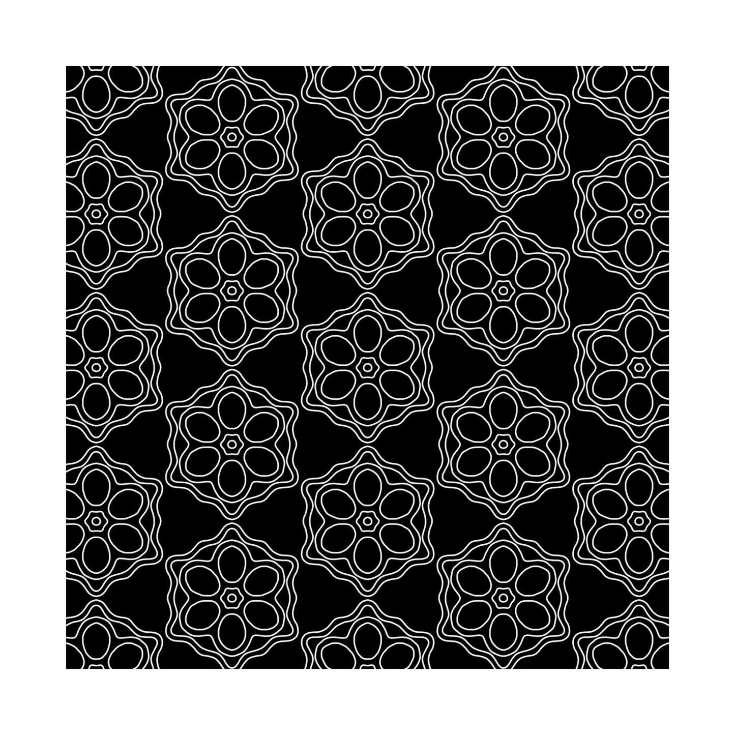 Geometric Sacred Flower - Poster