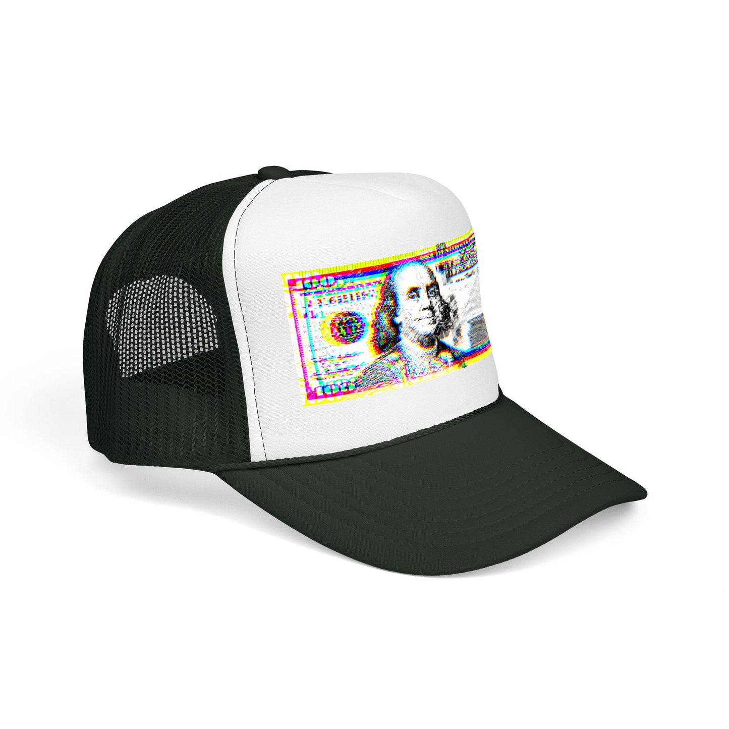 100 Dollars Bill - Neon Color Explosion - Cap