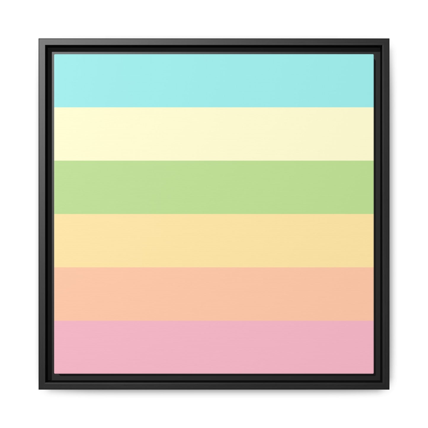 Pastel Stripes - Framed Canvas