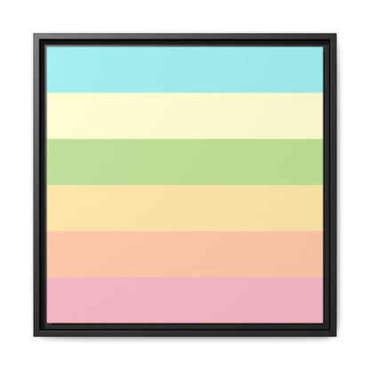 Pastel Stripes - Framed Canvas