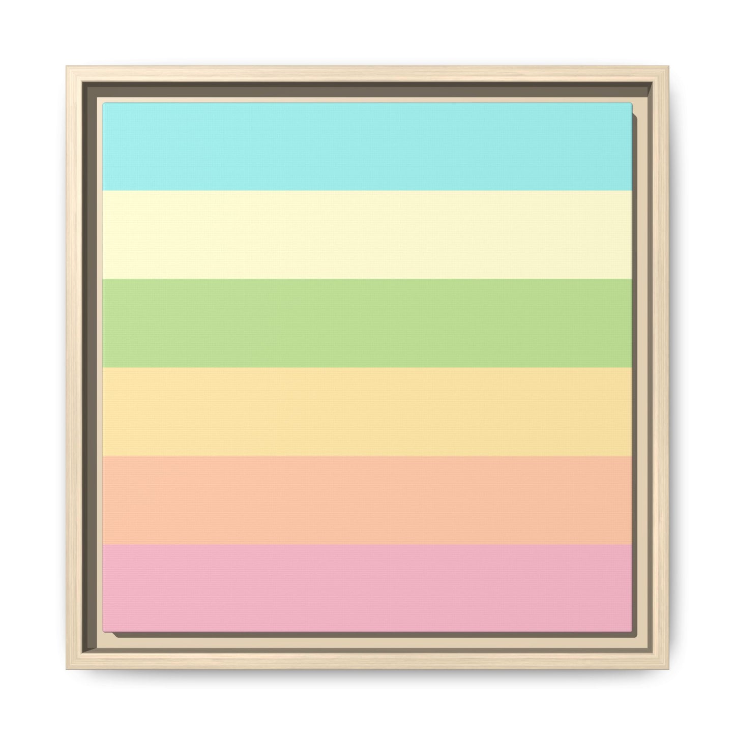 Pastel Stripes - Framed Canvas