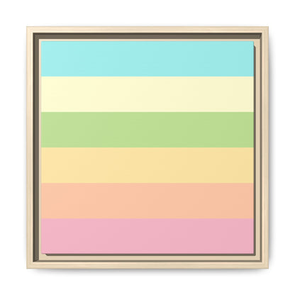Pastel Stripes - Framed Canvas
