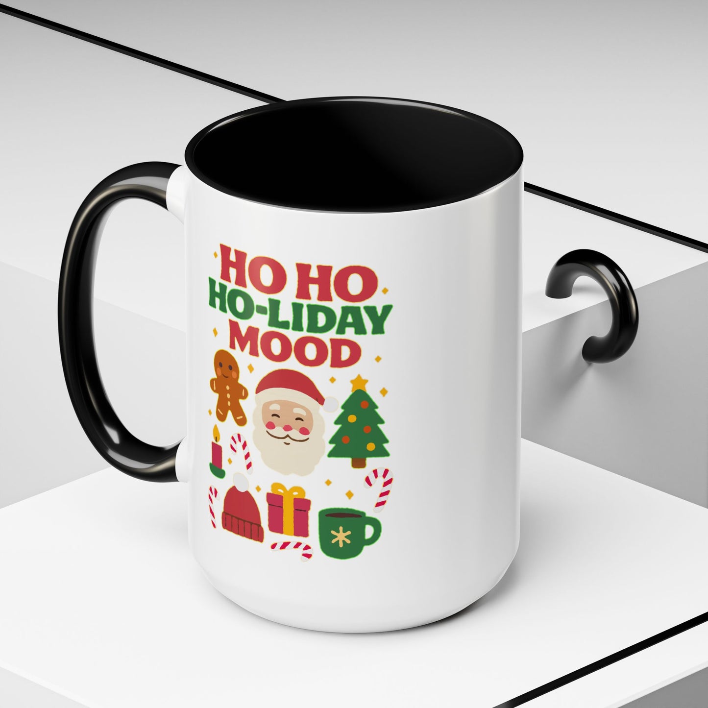 Ho Ho Ho-liday Mood - Color Accent Mug