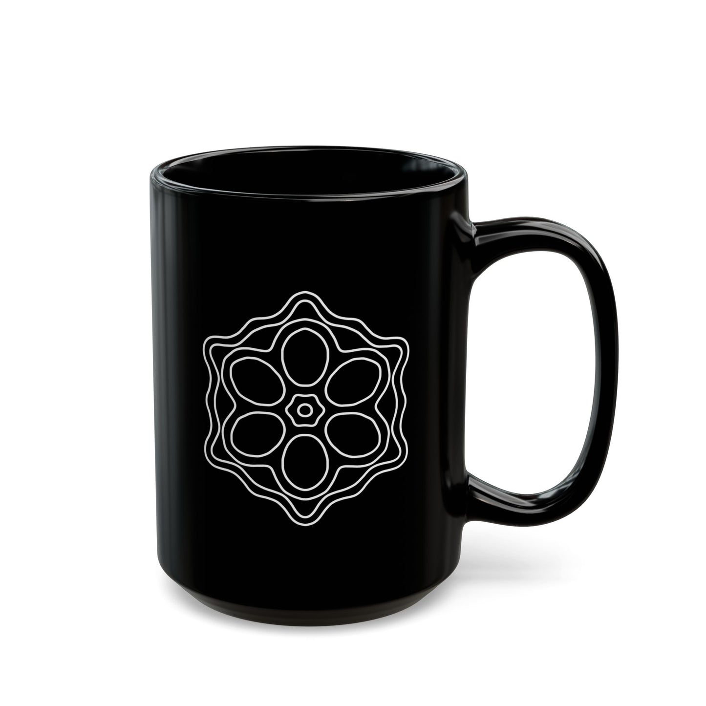 Intricate Shapes - Black Mug