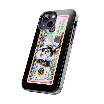 100 Dollars Bill - Neon Color Explosion - Phone Case