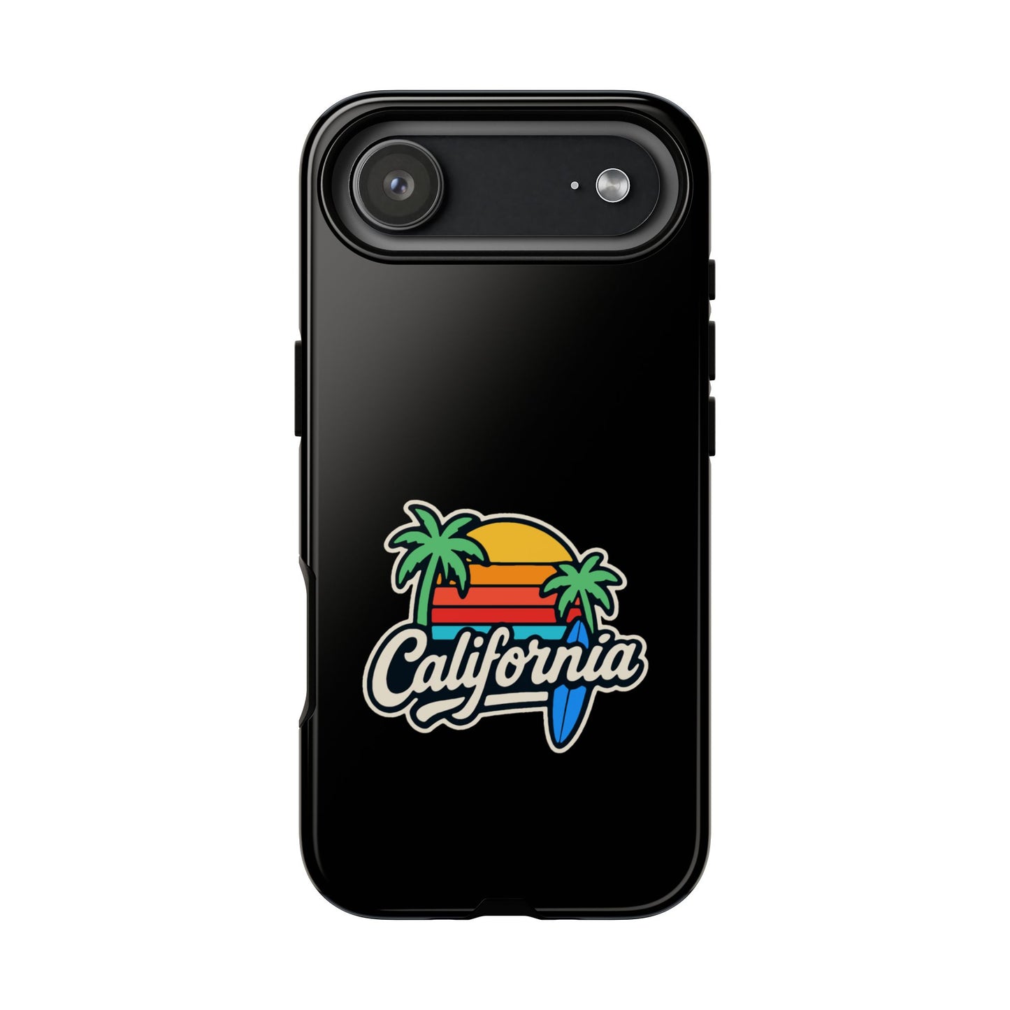 California Sunset Phone Case, Tropical Cell Phone Cover, Beach Lover Gift, Summer Vibes Accessory, Surfing Decor, Personalized Case