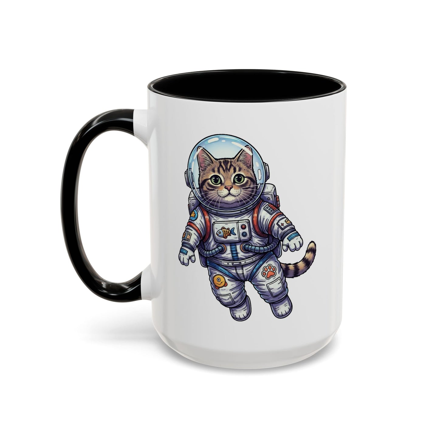 Astronaut Cat - Color Accent Mug