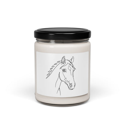 Horse Portrait Sketch - Scented Candle