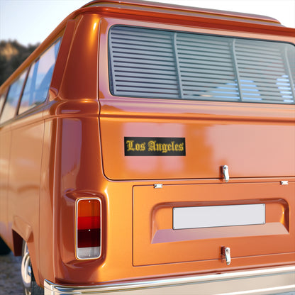 Los Angeles Bumper Sticker | Vintage Style Car Decal for Travel Lovers - Golden Edition