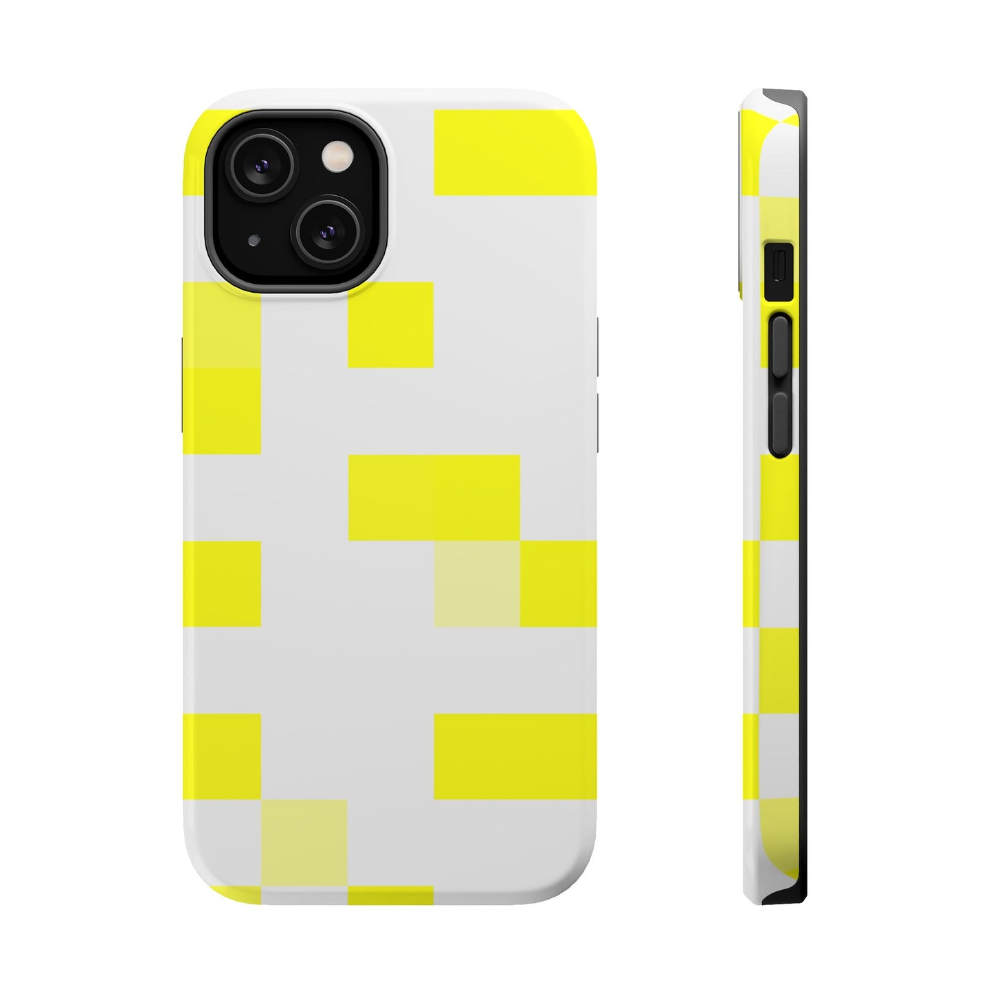 Yellow Pixel Grid -  Magnetic Phone Case